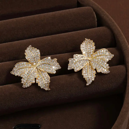 Elegant High Quality Stainless Steel Floral Earrings