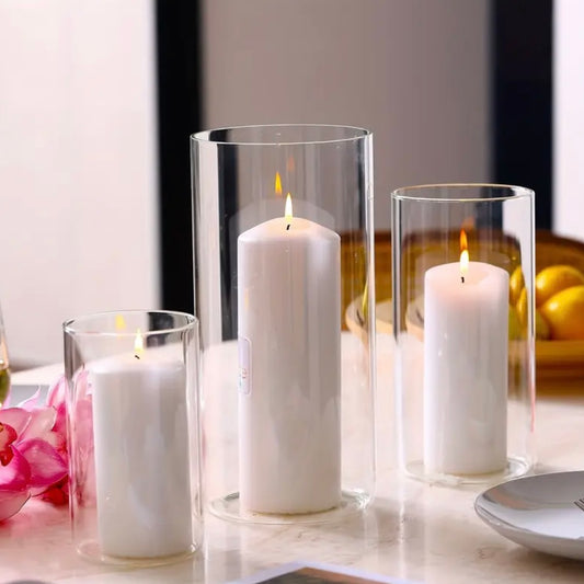 3-Pcs Hurricane Candle Holder Vase