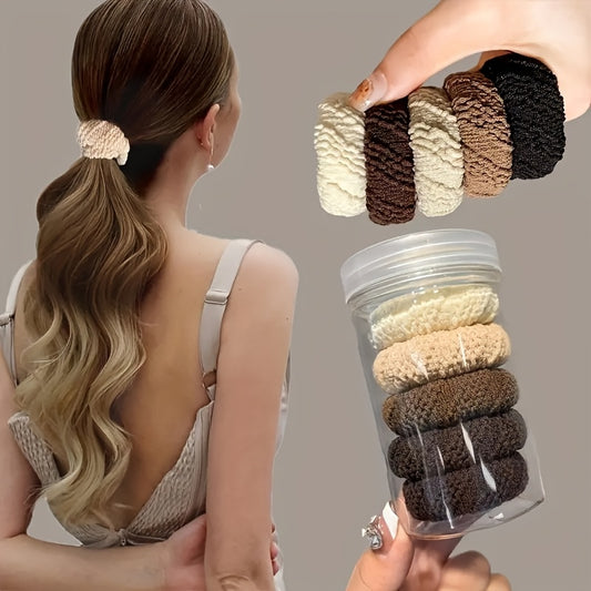 5pcs Elegant Thick Elastic Hair Ties for Women