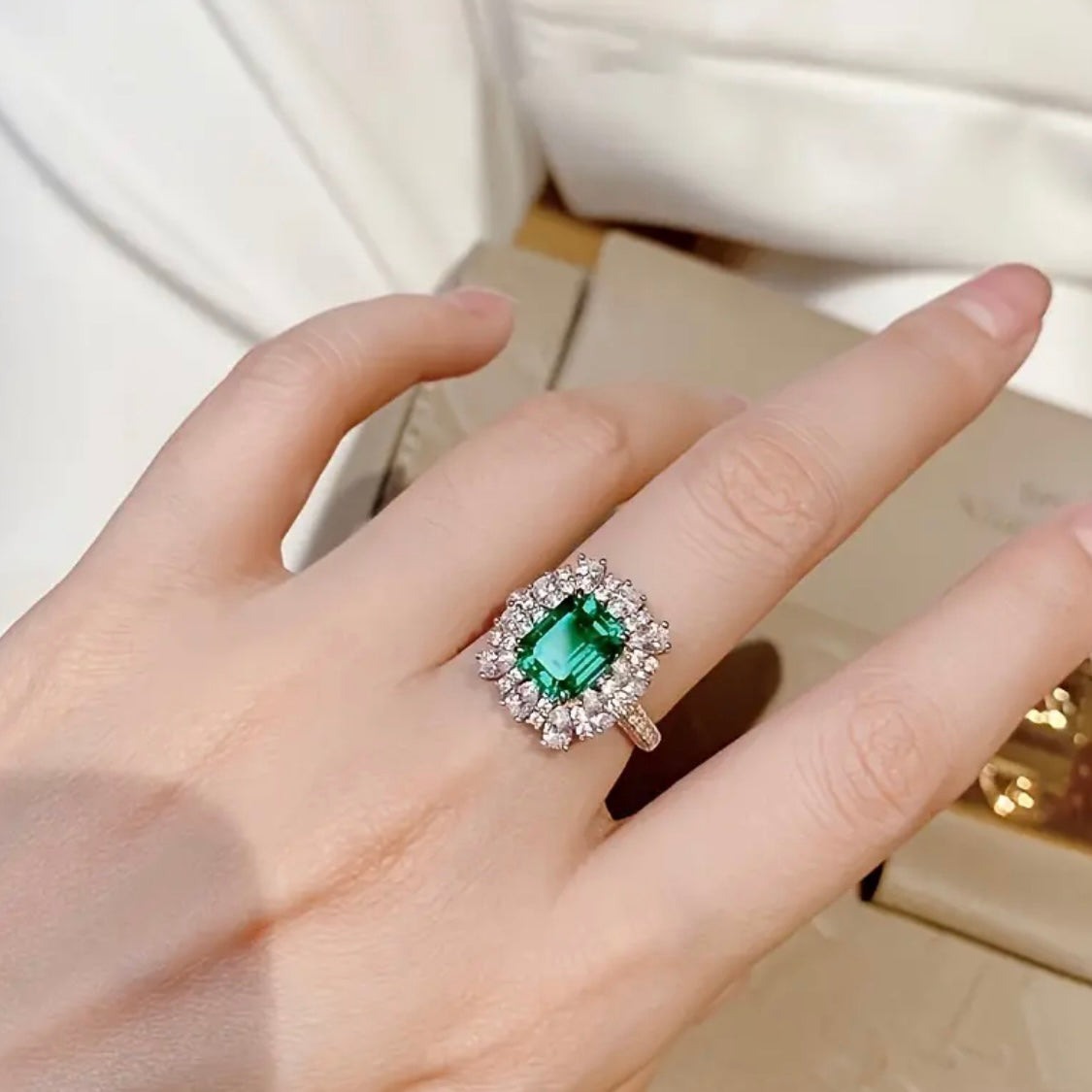 Emerald Green Luxe Formal Ring