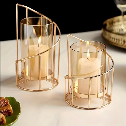 1pc Metallic Candle Holder